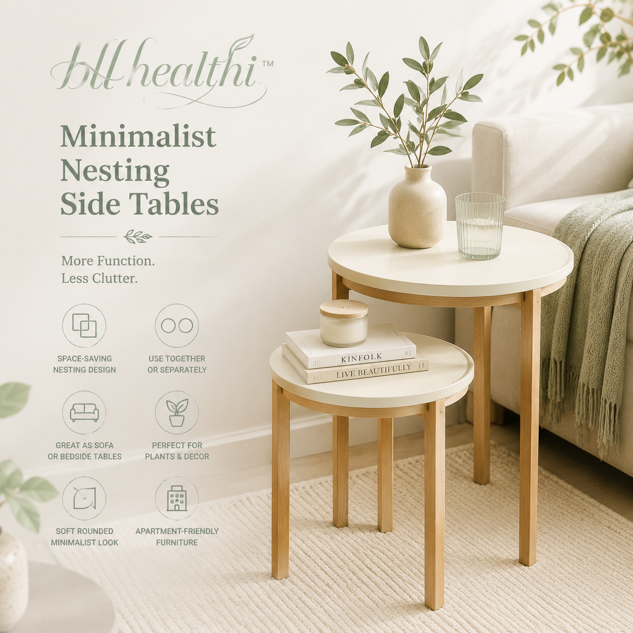 ππ₯π₯π‘πππ₯ππ‘π’β’ Minimalist Nesting Side Tables