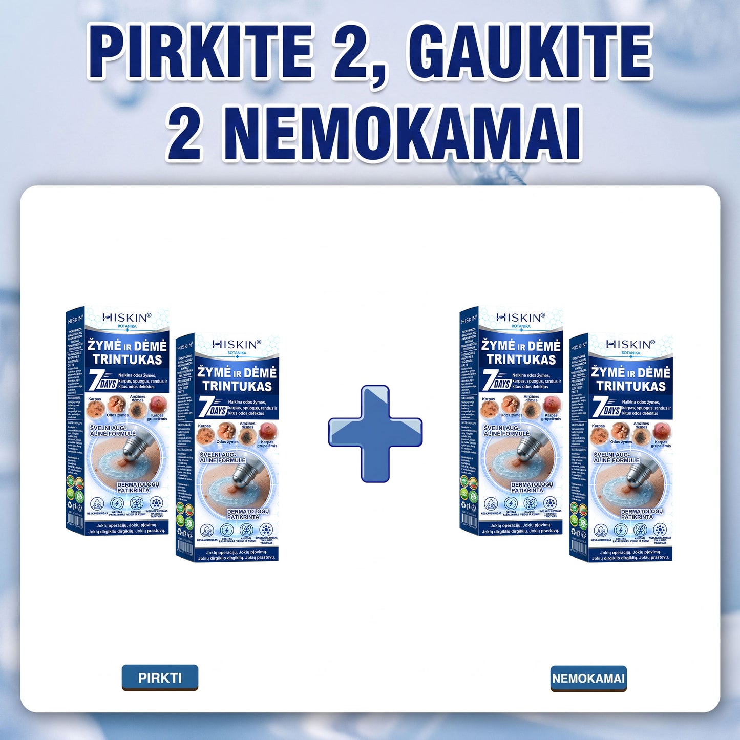 🐝🐝Oficiali parduotuvė | ✅️👩‍⚕️ 𝐇𝐈𝐒𝐊𝐈𝐍® 7 dienų odos išaugų ir dėmių šalinimo priemonė (𝐫𝐨𝐥𝐥-𝐨𝐧 𝐚𝐩𝐥𝐢𝐤𝐚𝐭𝐨𝐫𝐢𝐮𝐬: 𝐛𝐞 𝐬𝐤𝐚𝐮𝐬𝐦𝐨 𝐢𝐫 𝐫𝐚𝐧𝐝ų) 🌳
