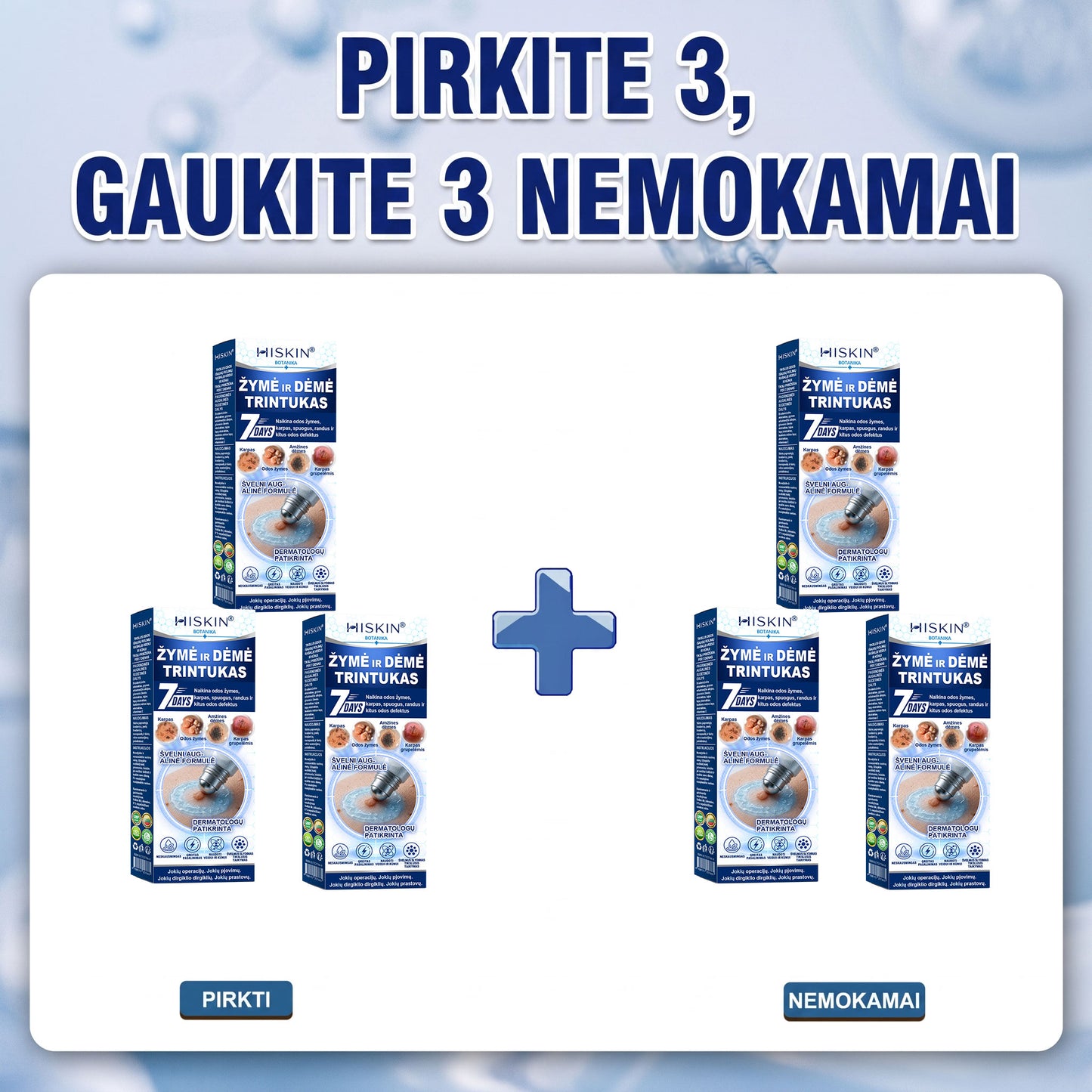 🐝🐝Oficiali parduotuvė | ✅️👩‍⚕️ 𝐇𝐈𝐒𝐊𝐈𝐍® 7 dienų odos išaugų ir dėmių šalinimo priemonė (𝐫𝐨𝐥𝐥-𝐨𝐧 𝐚𝐩𝐥𝐢𝐤𝐚𝐭𝐨𝐫𝐢𝐮𝐬: 𝐛𝐞 𝐬𝐤𝐚𝐮𝐬𝐦𝐨 𝐢𝐫 𝐫𝐚𝐧𝐝ų) 🌳