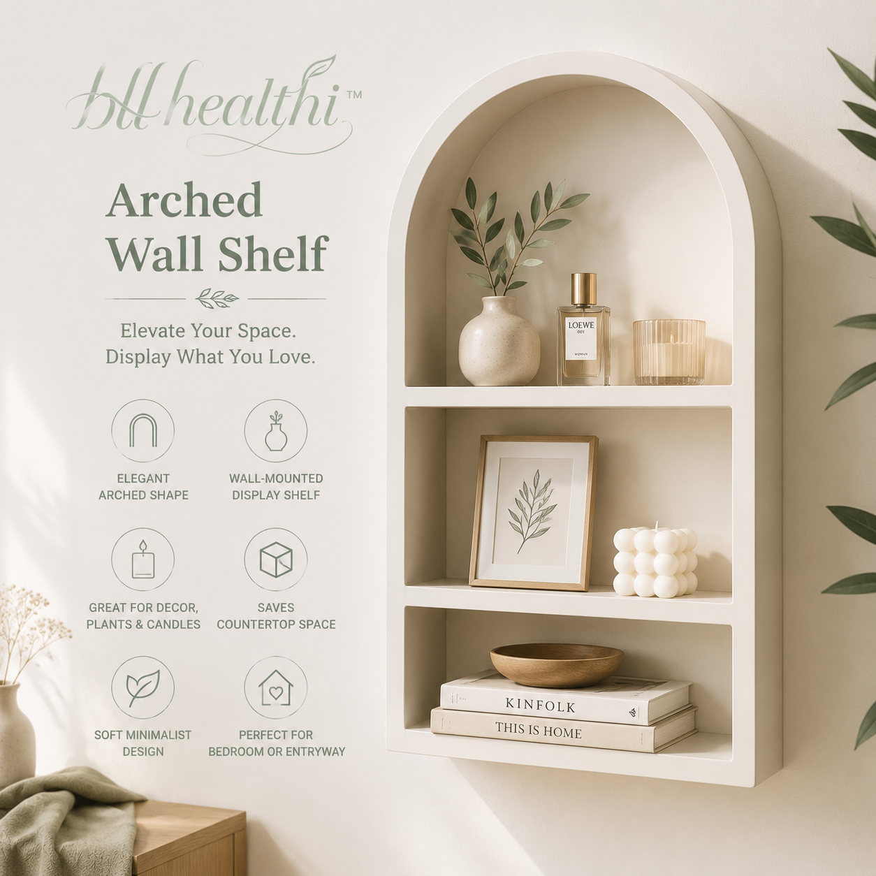 𝐛𝐥𝐥𝐡𝐞𝐚𝐥𝐭𝐡𝐢™ Arched Wall Shelf