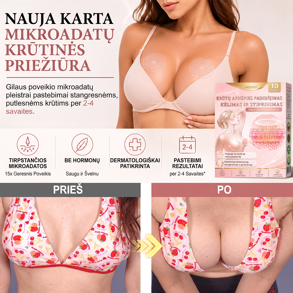 HISKIN® 🎁🎁🎁 Liko tik 10 pakuočių! Pasinaudokite papildoma 50 % nuolaida! Nepraleiskite šio pasiūlymo, nes kita tokia galimybė bus tik kitais metais.