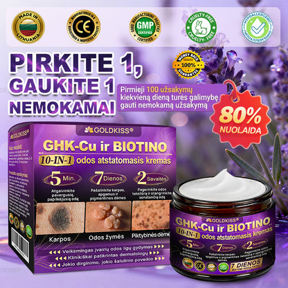 💥Gaminta ir išsiųsta iš Europos ✨ 𝐆𝐎𝐋𝐃𝐊𝐈𝐒𝐒® 𝐆𝐇𝐊-𝐂𝐮 & 𝐁𝐈𝐎𝐓𝐈𝐍 𝟏𝟎-𝐁-𝟏 Odos atstatymo kremas